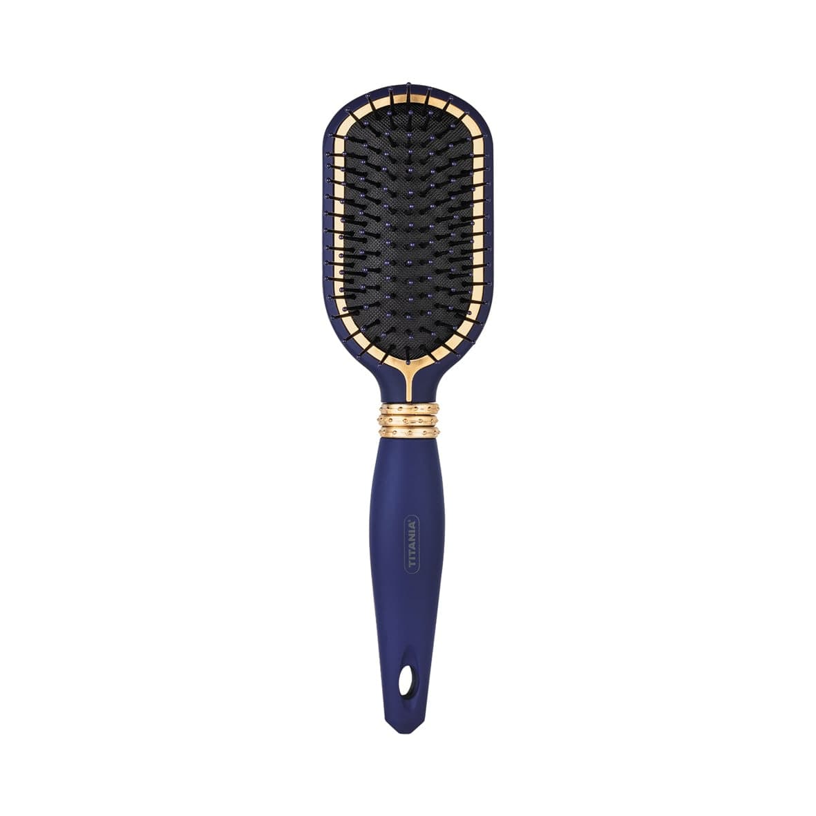 Brosse à cheveux maritime, bleue dorée 9 rangées - 1321