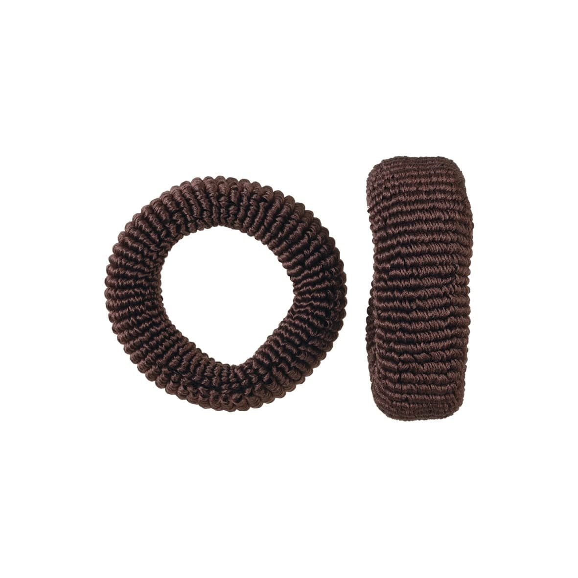 4 élastiques terry GM D4cm marron-7875
