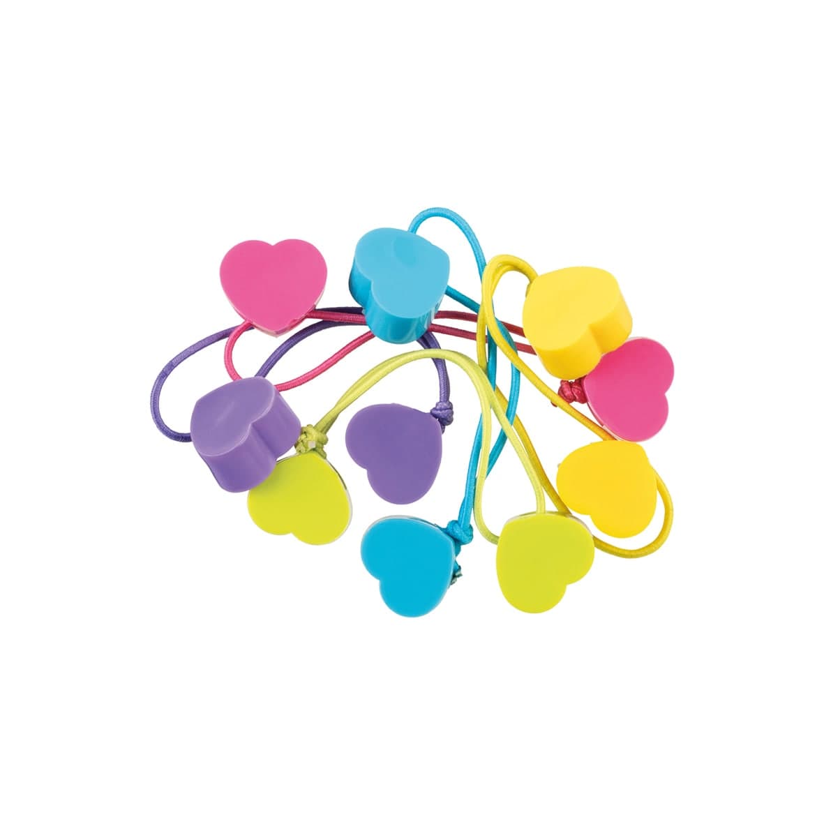 5 élastiques Coeur pour tress-7983 GIRL