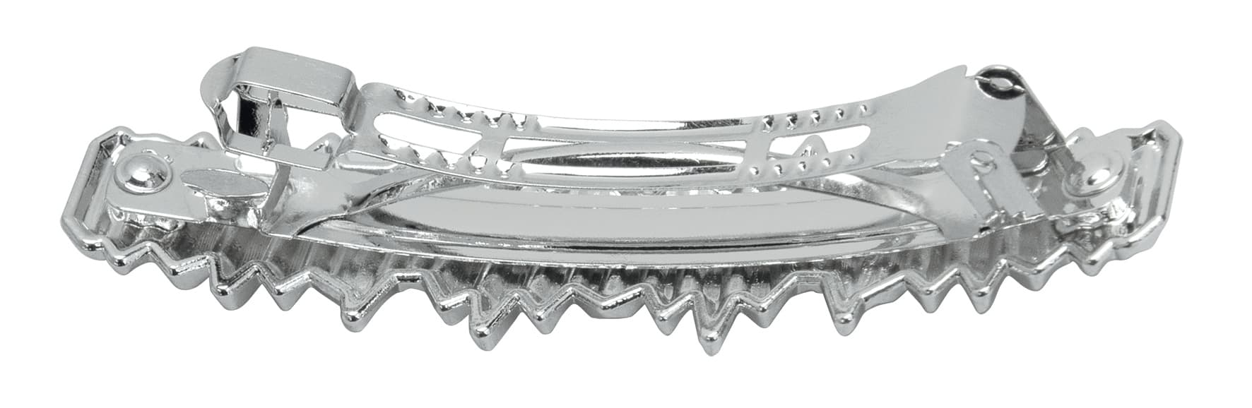 Barrette clip metal vague argent sur carte-8219 - Image 3