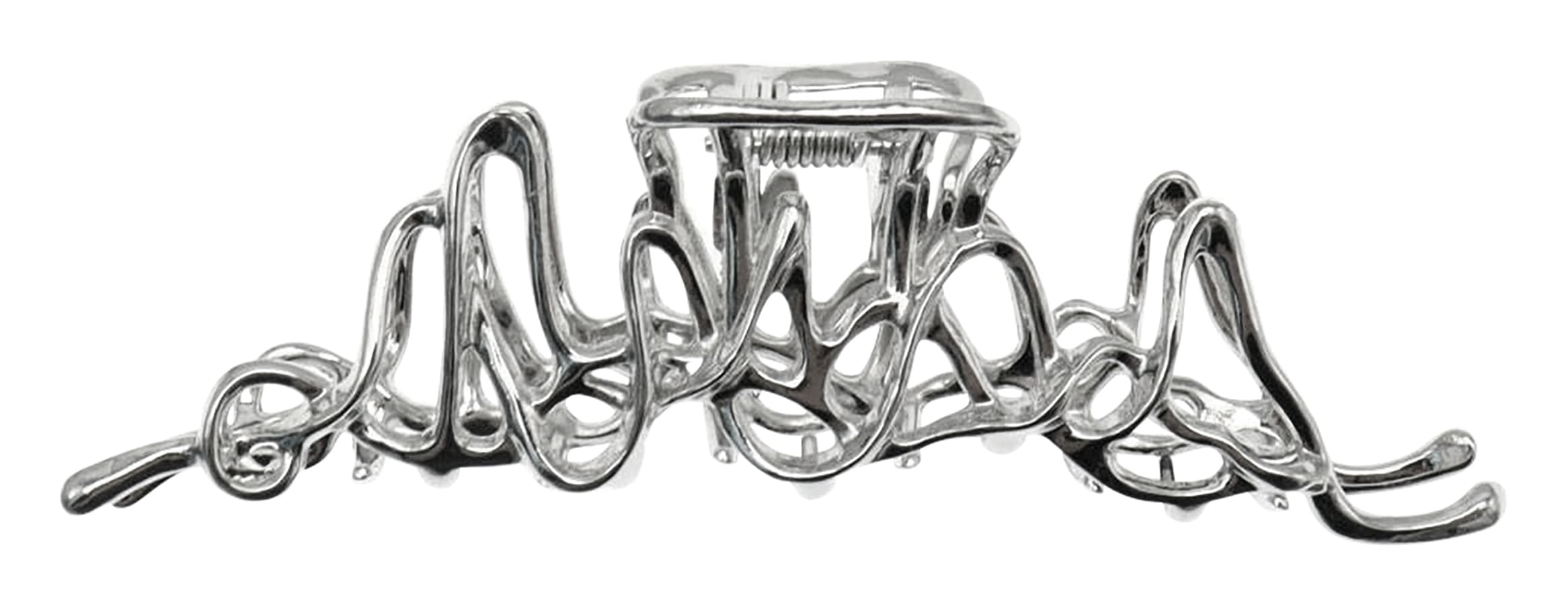 Pince a griffe metal argente-8224
