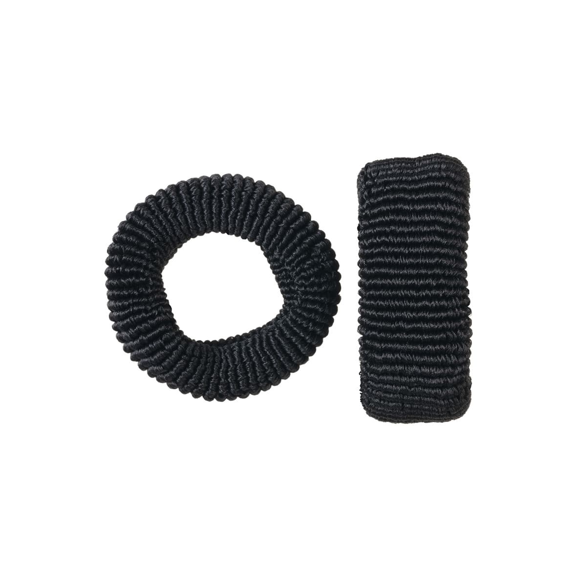4 élastiques terry GM D4cm noir-7874
