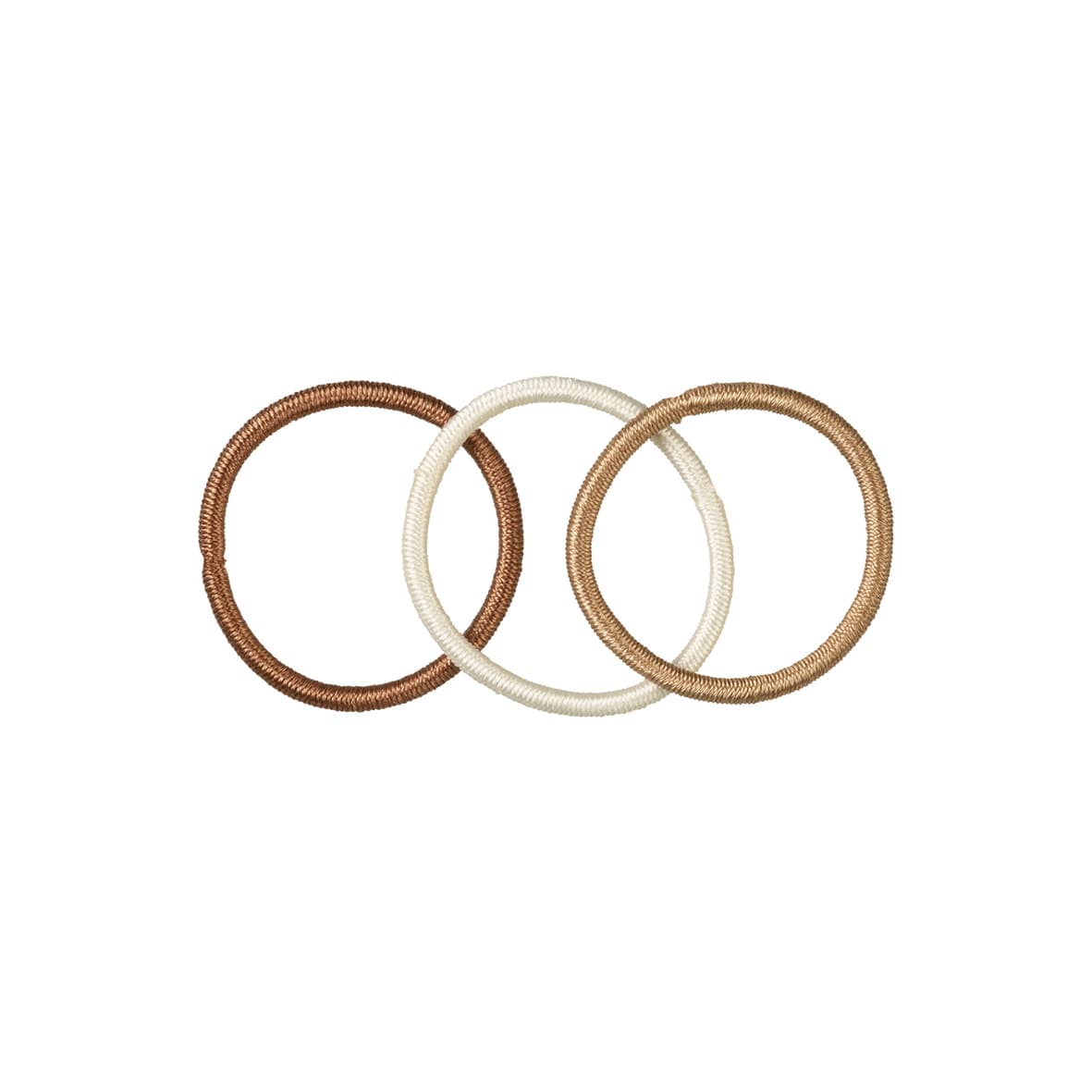 12 petits élastiques 3cm/2mm brun assortis-7803