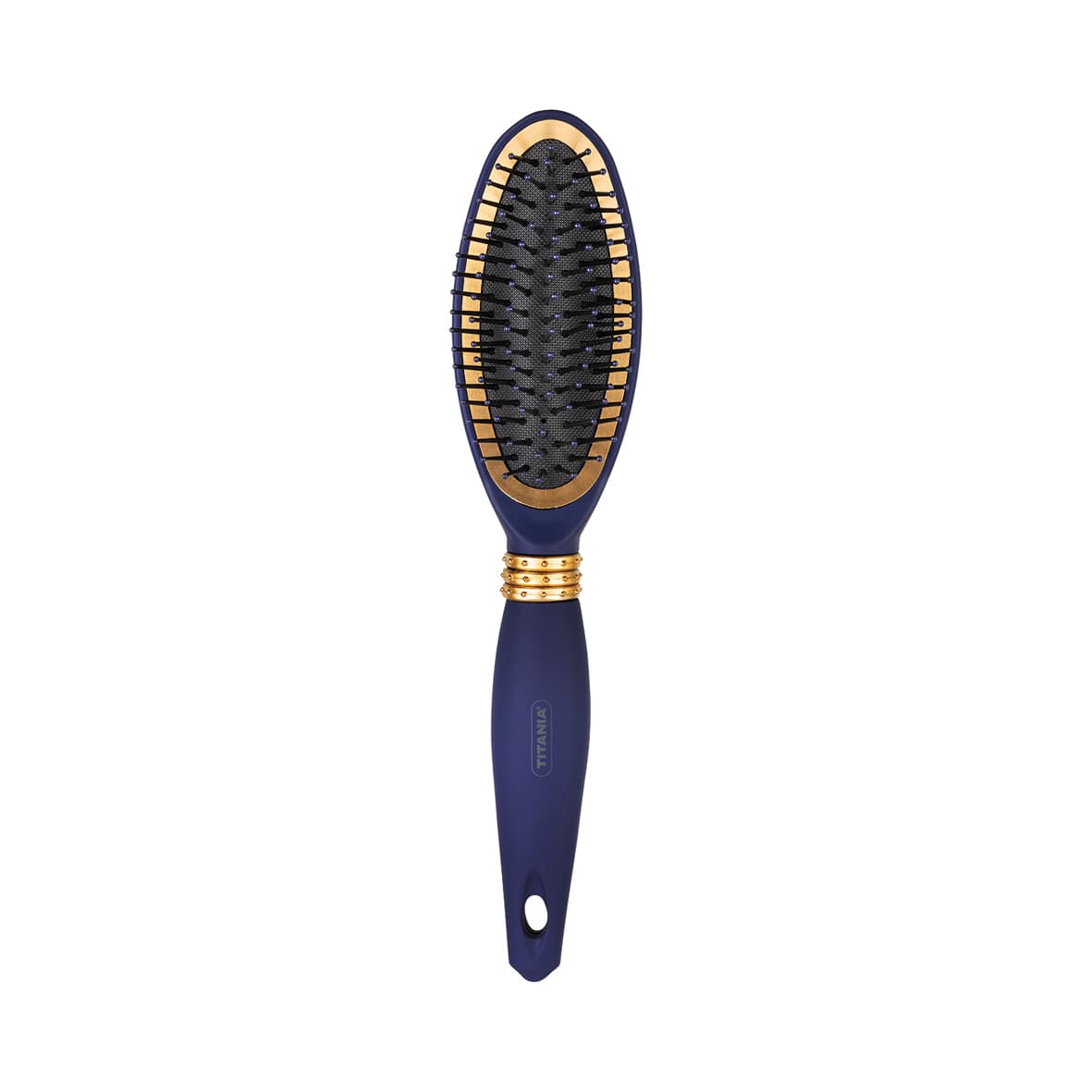 Brosse à cheveux maritime, bleue dorée 7 rangées - 1320