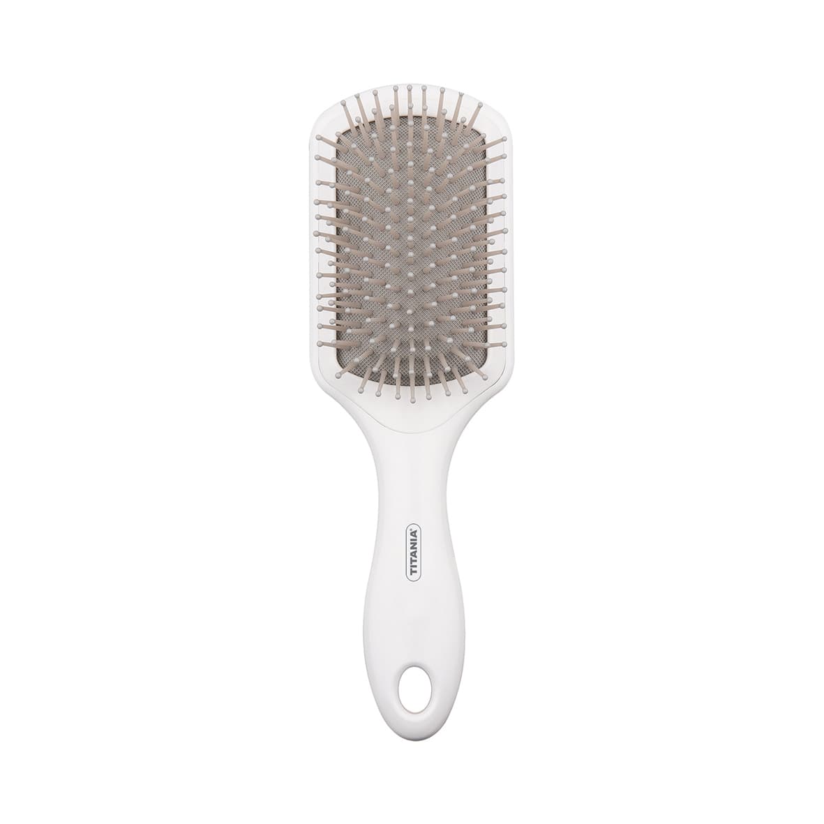 Brosse à cheveux rectangulaire, picots massants, blanc - 1796
