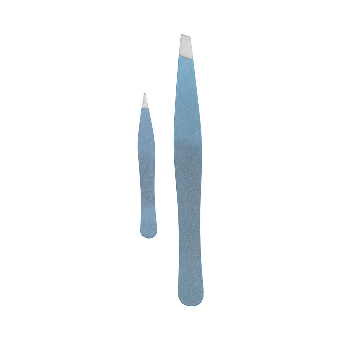 Set de pinces à épiler, 2 pcs, bleu - 1072/BL B - Image 1